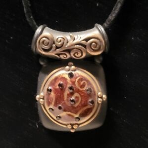 Chicos vintage stone pendant necklace Cord